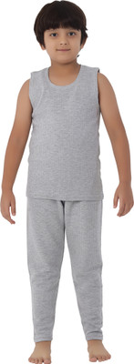 Selfcare Top - Pyjama Set For Boys(Grey, Pack of 1)
