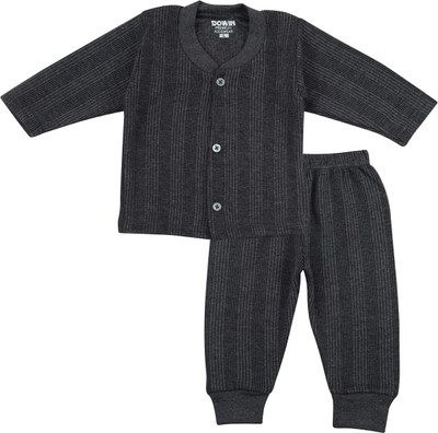 Samvar Top - Pyjama Set For Baby Boys & Baby Girls(Grey, Pack of 1)