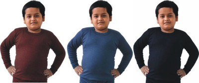 ALFA Top For Boys & Girls(Black, Pack of 3)