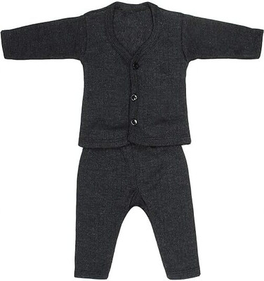 KIDONIC Top - Pyjama Set For Baby Boys & Baby Girls(Grey, Pack of 1)