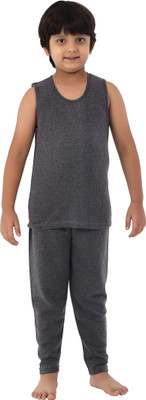 Selfcare Top - Pyjama Set For Boys(Grey, Pack of 1)