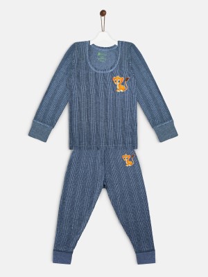 YK Basics Top - Pyjama Set For Boys & Girls(Blue, Pack of 1)