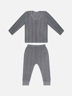 Aamarsh Top - Pyjama Set For Baby Boys & Baby Girls(Grey, Pack of 1)