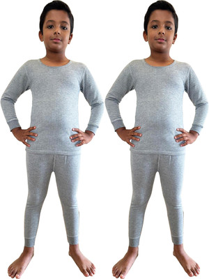HAP Top - Pyjama Set For Boys(Grey, Pack of 2)