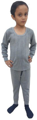 nice mode Top - Pyjama Set For Boys & Girls(Grey, Pack of 1)