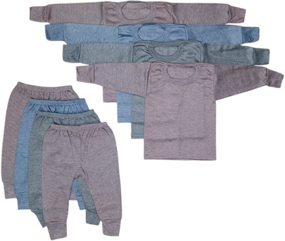 leemony Top - Pyjama Set For Baby Boys & Baby Girls(Multicolor, Pack of 4)