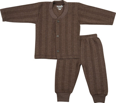 Aamarsh Top - Pyjama Set For Baby Boys & Baby Girls(Maroon, Pack of 1)