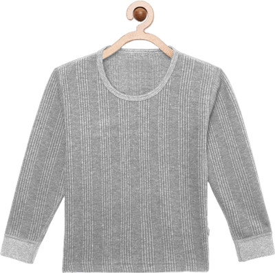 RAVIA Top For Baby Boys & Baby Girls(Grey, Pack of 1)