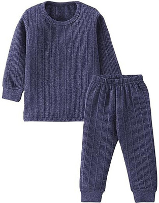 Shyam Top - Pyjama Set For Baby Boys & Baby Girls(Dark Blue, Pack of 1)