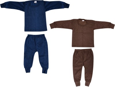 MONAL Top - Pyjama Set For Baby Boys & Baby Girls(Blue, Pack of 2)
