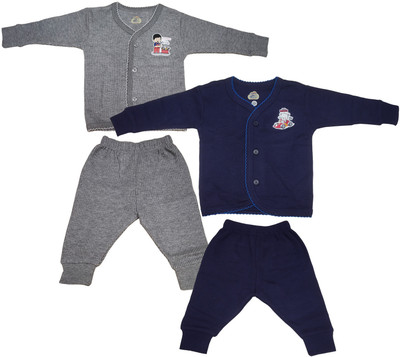 LUX INFERNO Top - Pyjama Set For Baby Boys & Baby Girls(Multicolor, Pack of 2)