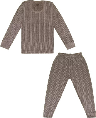 BODYSHINE Top - Pyjama Set For Baby Boys & Baby Girls(Brown, Pack of 1)