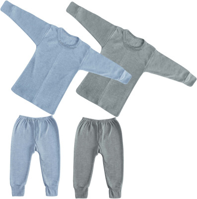Aakarshini Top - Pyjama Set For Baby Boys & Baby Girls(Multicolor, Pack of 2)