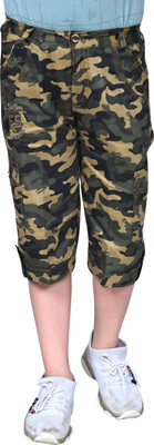 SKGKidsWear Three Fourth For Boys(Dark Green Pack of 1)
