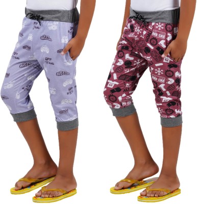 Sevnix Three Fourth For Boys(Purple Pack of 2)