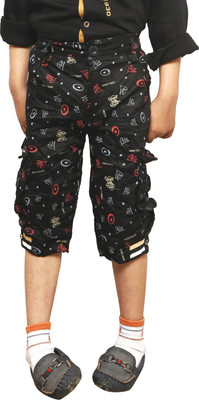 AD & AV Three Fourth For Boys(Black Pack of 1)