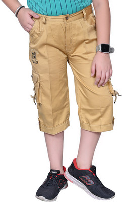 SKGKidsWear Three Fourth For Boys(Beige Pack of 1)