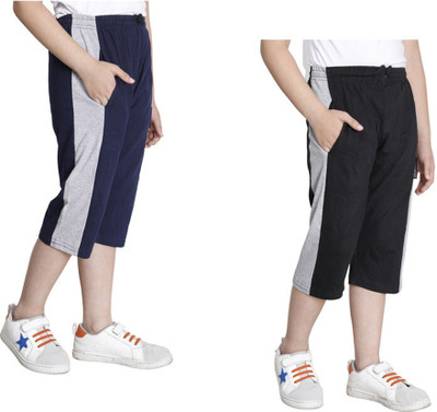 IndiWeaves Three Fourth For Boys(Multicolor Pack of 2)