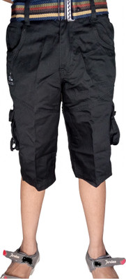 Vaasu Three Fourth For Boys(Black Pack of 1)