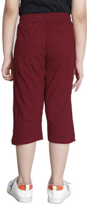 IndiWeaves Three Fourth For Boys(Maroon Pack of 1)
