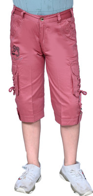 SKGKidsWear Three Fourth For Boys(Pink Pack of 1)