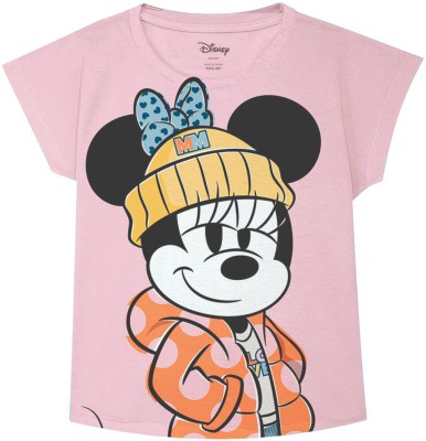DISNEY BY MISS & CHIEF Girls Casual Polycotton Top(Pink, Pack of 1)