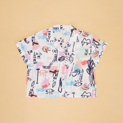 Pantaloons Junior Girls Pure Cotton Top(White, Pack of 1)