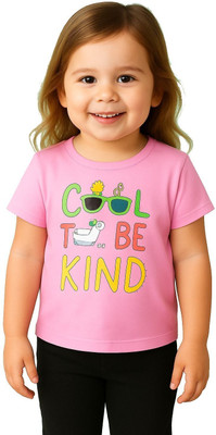 CERABI Girls Casual Pure Cotton Top(Pink, Pack of 1)