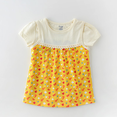 Popees Girls Casual Pure Cotton Top(Multicolor, Pack of 1)