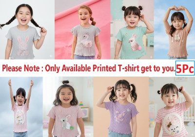 KETI MINI Girls Pure Cotton Top(Multicolor, Pack of 5)