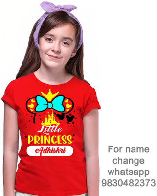 MidasKraft Girls Casual Cotton Blend Top(Red, Pack of 1)