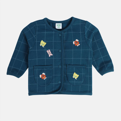 MINI KLUB Baby Girls Cotton Blend A-line Top(Blue, Pack of 1)