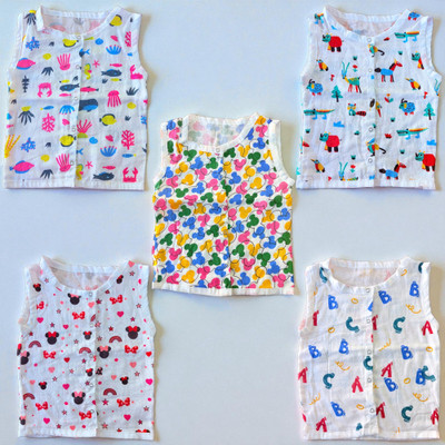 RBCPON Baby Girls Casual Muslin Woven Top(White, Pack of 5)