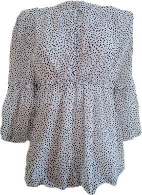 Stylista Fashion Boutique Girls Casual Georgette Chiffon Blend Top(White, Pack of 1)
