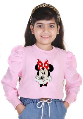 Zarmin Girls Casual Cotton Blend Top(Pink, Pack of 1)
