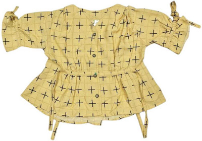 Pink Paradise Girls Casual Cotton Blend Peplum Top(Yellow, Pack of 1)
