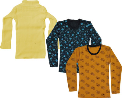 KAYU FAB Girls Casual Fleece Sweater Top(Multicolor, Pack of 3)