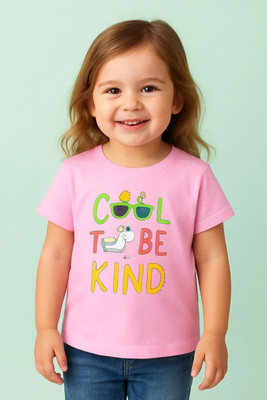 CERABI Girls Casual Pure Cotton Top(Pink, Pack of 1)