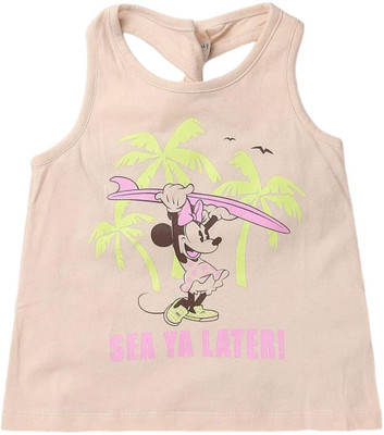 GAP Girls Casual Pure Cotton Tank Top(Beige, Pack of 1)