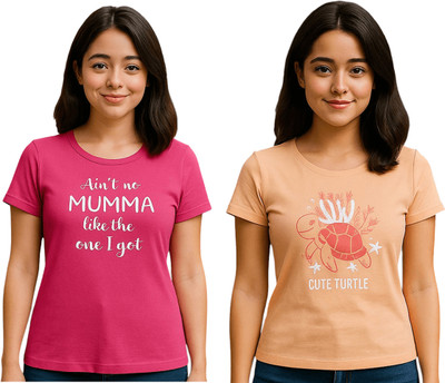 FABROYZ Girls Casual Pure Cotton Top(Multicolor, Pack of 2)