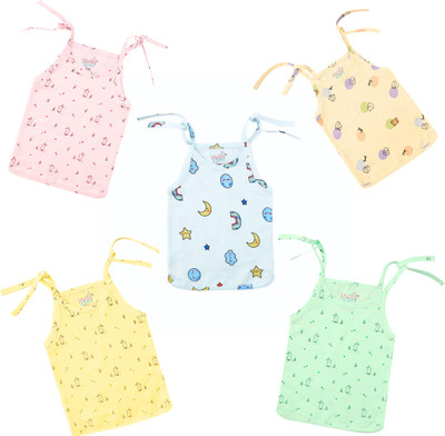 kinder's Crew Baby Girls Casual Pure Cotton Knit Top(Multicolor, Pack of 5)