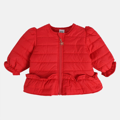 MINI KLUB Full Sleeve Self Design Baby Girls Jacket
