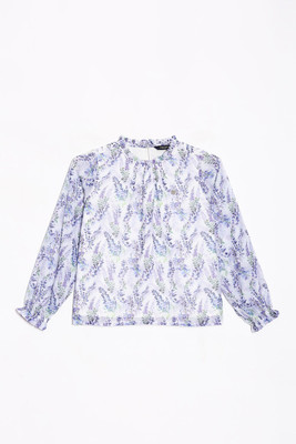 Allen Solly Girls Casual Pure Cotton Top(White, Pack of 1)