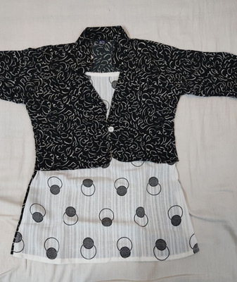 sosk Girls Casual Pure Cotton Top(Black, Pack of 1)