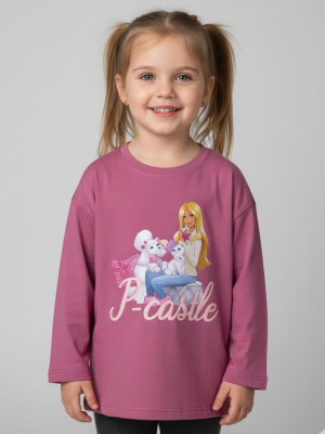 Pink Castle Girls Casual Lycra Blend Full Sleeve Top(Multicolor, Pack of 1)