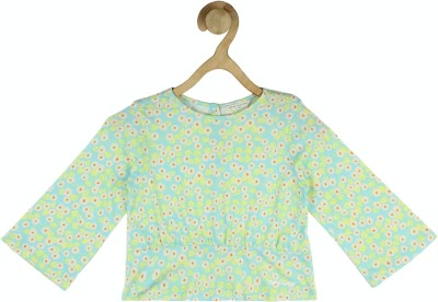 PETER ENGLAND Girls Casual Pure Cotton Top(Green, Pack of 1)