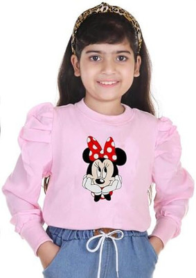 Lediverse Girls Party Cotton Lycra Blend Top(Pink, Pack of 1)