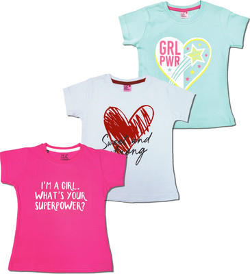 THE CHILD COMPANY Baby Girls Casual Cotton Jersey Top(Pink, Pack of 3)