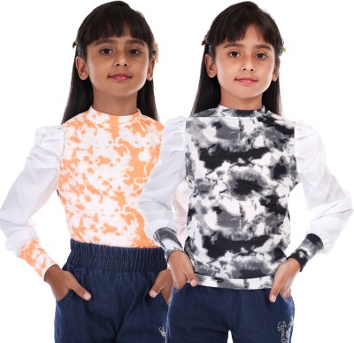 Nimoes Girls Casual Cotton Blend Top(Multicolor, Pack of 2)