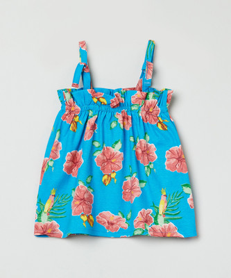 MAX Girls Casual Pure Cotton Top(Blue, Pack of 1)